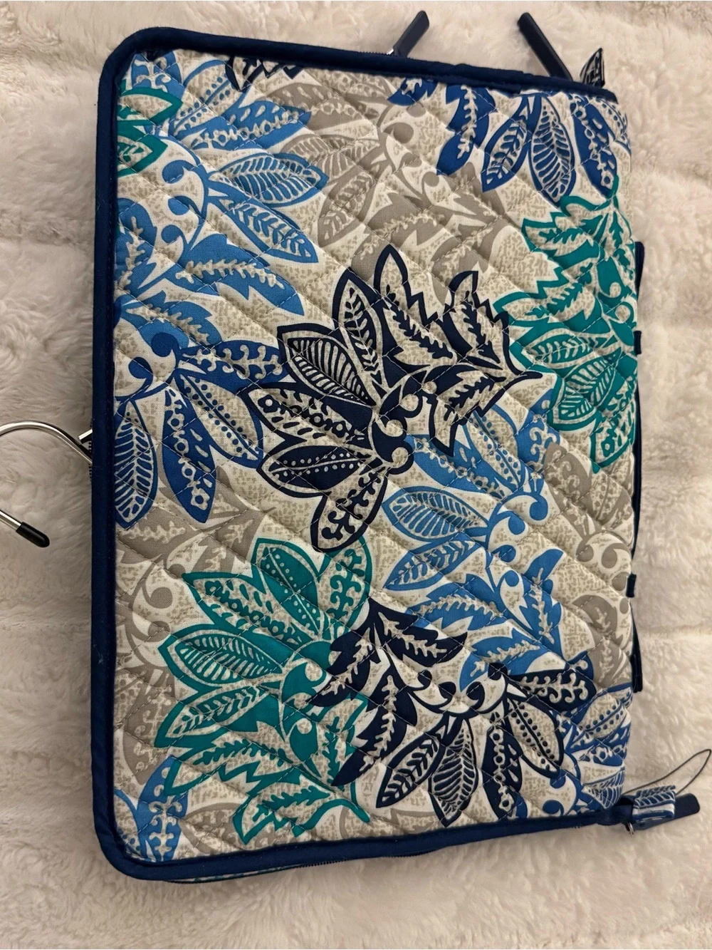 Vera Bradley Hanging Travel Organizer with Clear Pockets - Navy & Teal